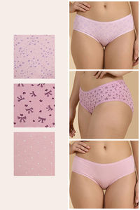 Zivame Regular Rise Full Coverage Hipster Panty (Pack of 3) - Multicolor — thumbnail 2